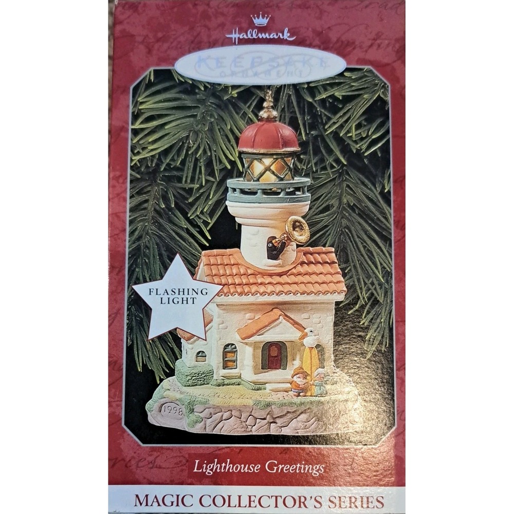 Hallmark Keepsake Lighthouse Greetings 2nd in Series Ornament 1998 TESTED